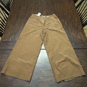 Max Studio Women's Brown Wide-Leg Cropped Pants